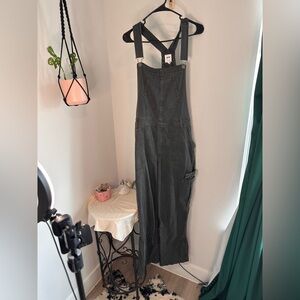 Women's baggy grey Denim Overalls
